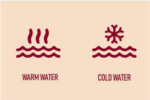 Use cold water before warm