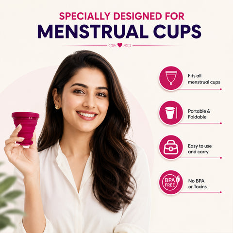 Collapsible Menstrual Cup Sterilizer | Kills 99% of Germs in 2 Minutes | Microwave Friendly