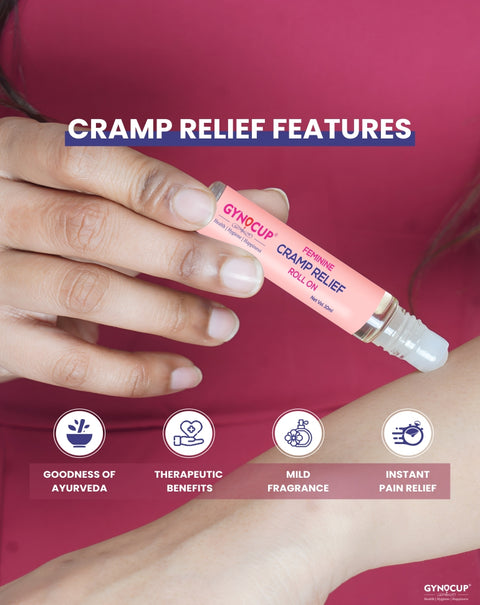 Gynocup Menstrual Cup (Free Cramp Relief Roll On)