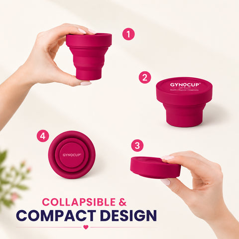 Collapsible Menstrual Cup Sterilizer | Kills 99% of Germs in 2 Minutes | Microwave Friendly