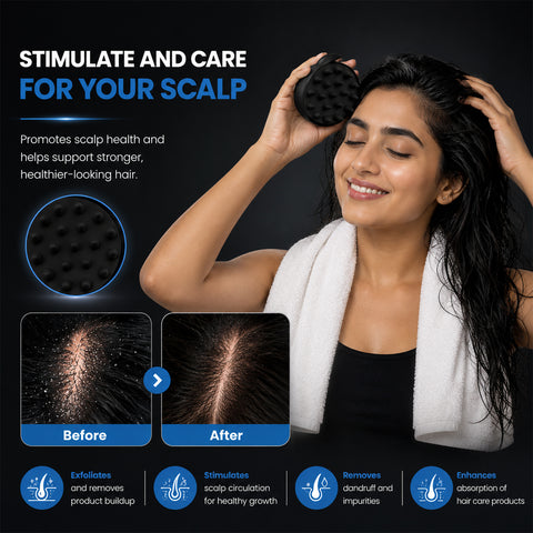 MildCares Hair Scalp Massager Brush For Hair Growth Shampoo Scrub Hair Massager Soft Silicone Head Massager Scalp Scrubber Exfoliator,Anti-Dandruff Hair Scalp Massager Brush
