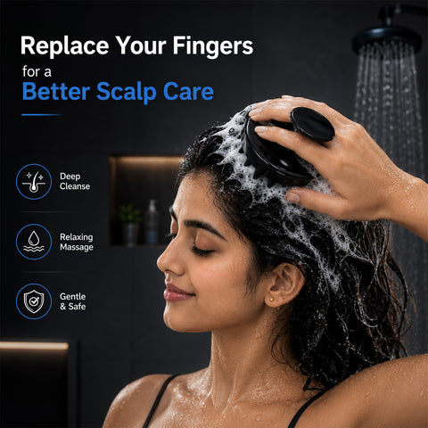 MildCares Hair Scalp Massager Brush For Hair Growth Shampoo Scrub Hair Massager Soft Silicone Head Massager Scalp Scrubber Exfoliator,Anti-Dandruff Hair Scalp Massager Brush