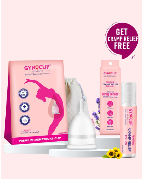 Gynocup Menstrual Cup (Free Cramp Relief Roll On)