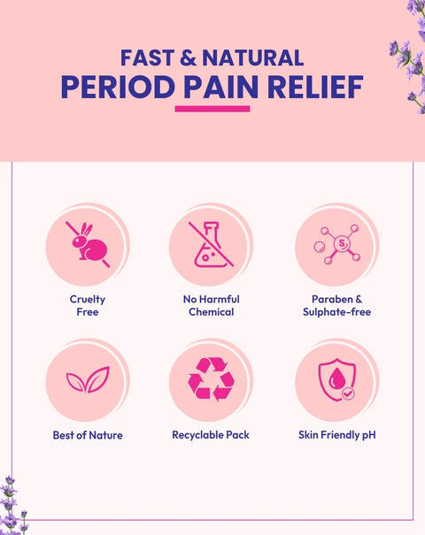 MildCares Cramp Relief 99% Pure Essential Oils Roll On– 40ml | Quick, Targeted, and Effective Relief