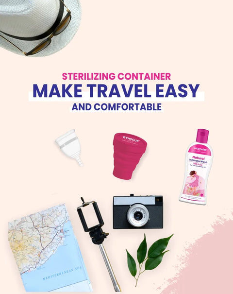 Collapsible Menstrual Cup Sterilizer | Kills 99% of Germs in 2 Minutes | Microwave Friendly