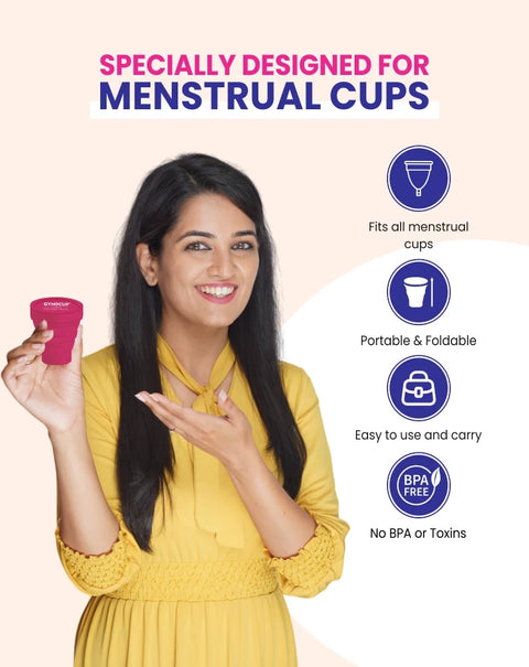 Collapsible Menstrual Cup Sterilizer | Kills 99% of Germs in 2 Minutes | Microwave Friendly